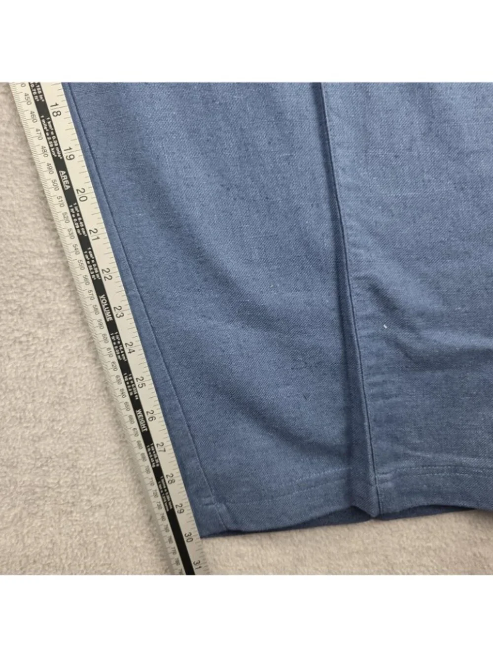 Jordan Two3 Pants Mens 44x34 Blue Linen Cotton Flat Front Tapered NWT